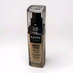 NYX Can't Stop Won't Stop Full Coverage Foundation Nude 1.0 Fl Oz